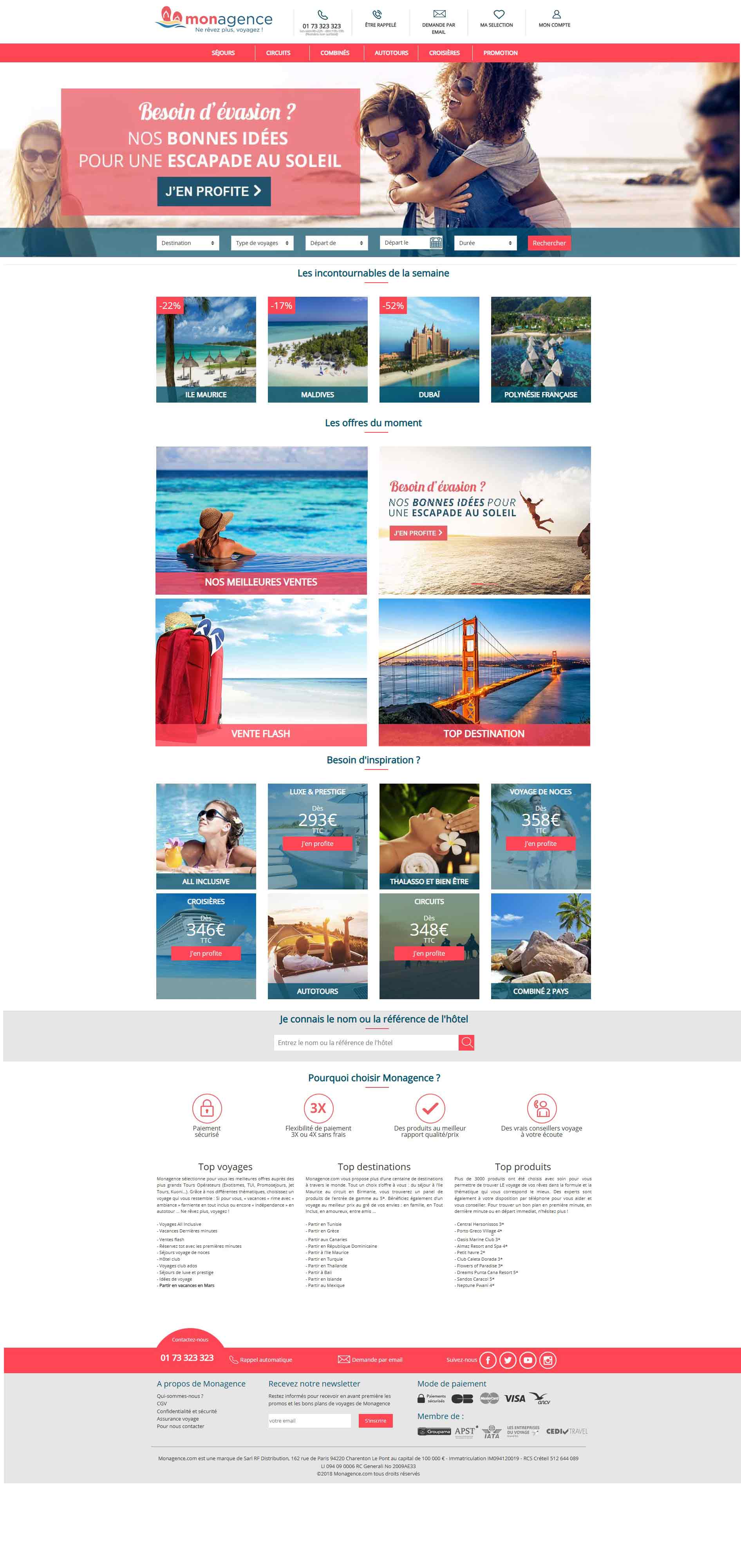 Version agrandie du site en 2018