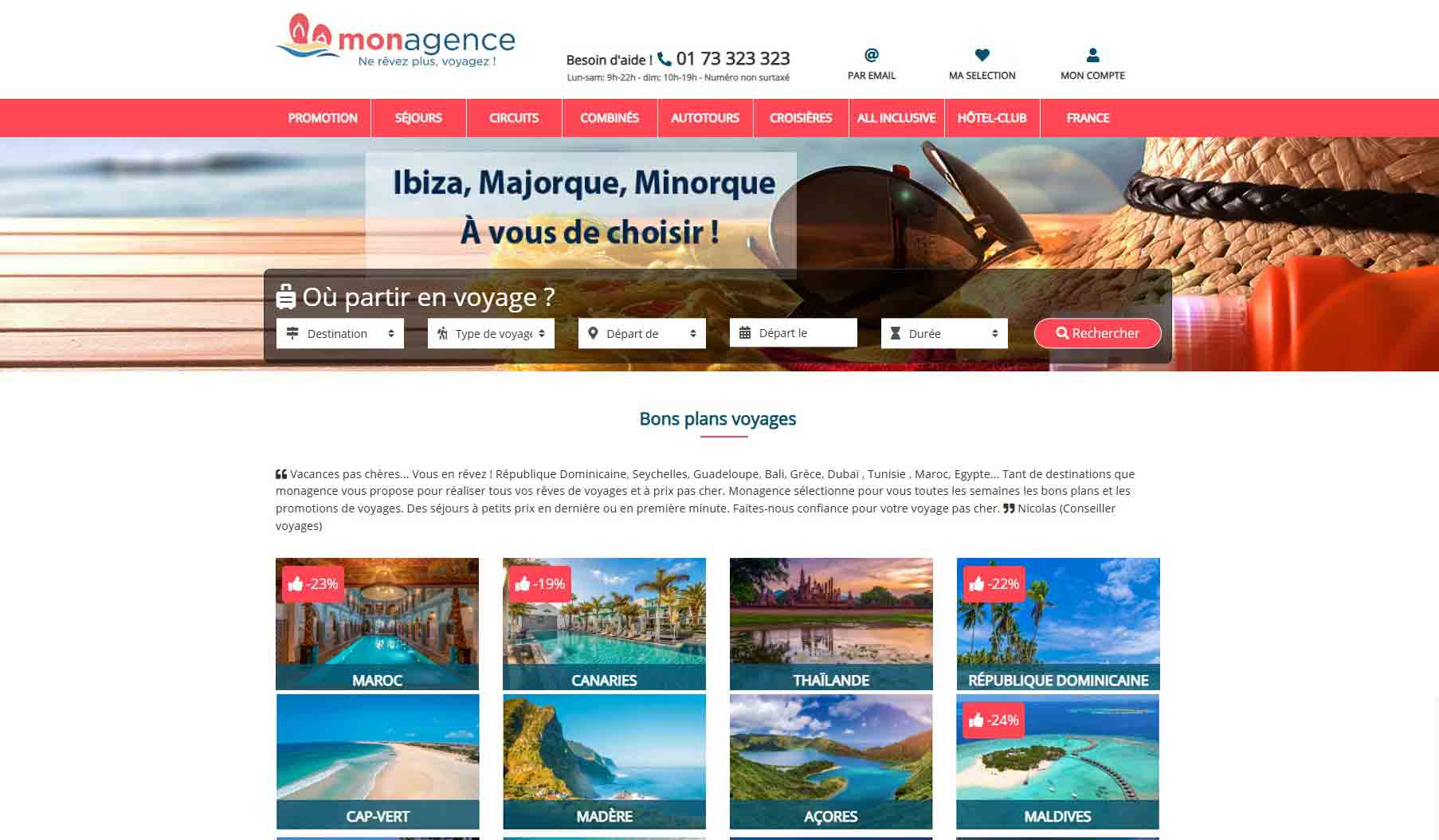 Capture du site en 2022