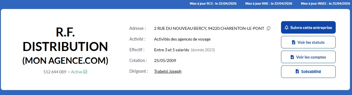 La marque Monagence.com est vivante, active et pleinement opérationnelle.